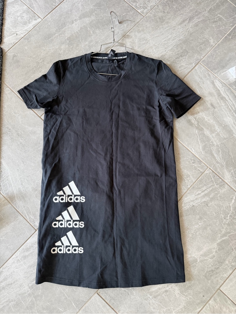 Adidas women's Black Logo T-Shirt Dresses